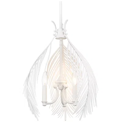 Golden Lighting Cay Wht 3 Light Pendant In Matte White