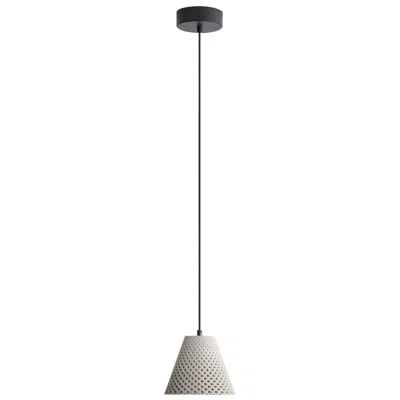 Golden Lighting Clarus 8" Led Pendant In Grey Cement