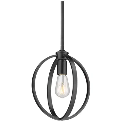 Golden Lighting Colson 9 7/8" Wide Matte Black 1-light Mini Pendant