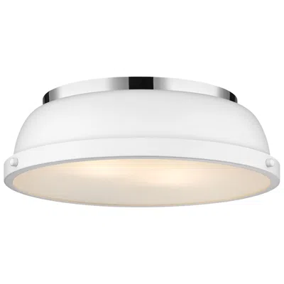 Golden Lighting Duncan 14" Wide Chrome Ceiling Light