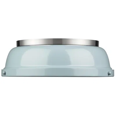 Golden Lighting Duncan 14" Wide Pewter And Seafoam Ceiling Light