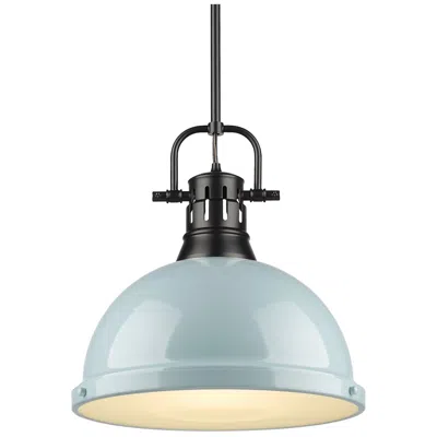 Golden Lighting Duncan 14" Wide Seafoam Blue Dome Pendant Light