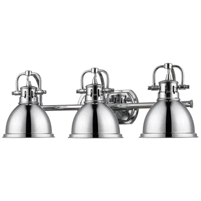 Golden Lighting Duncan 24 1/2" Wide Chrome 3-light Bath Light