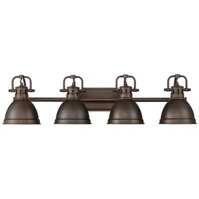 Golden Lighting Duncan 33 1/2" Wide Rubbed Bronze 4-light Bath Light