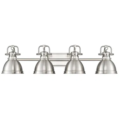 Golden Lighting Duncan 33 3/4" Pewter 4-light Bath Vanity Fixture