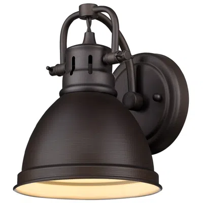 Golden Lighting Duncan 8 1/2" High Rubbed Bronze Wall Sconce