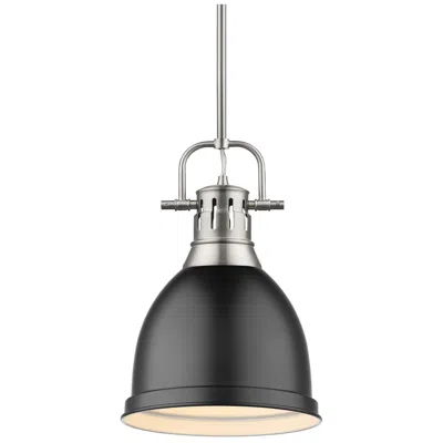 Golden Lighting Duncan 8 3/4" Wide Pewter And Matte Black Mini Pendant