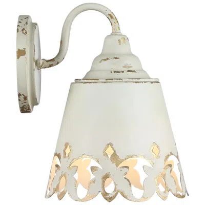 Golden Lighting Eloise 10" High Antique Ivory Wall Sconce