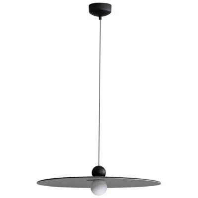 Golden Lighting Faroe 24" Led Pendant In Flecked Black/grey