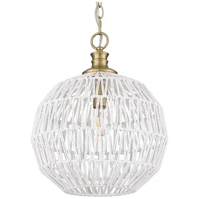 Golden Lighting Florence 14" Wide Brushed Champagne Bronze Pendant Light