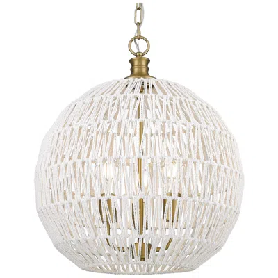 Golden Lighting Florence 18 1/2"w Brushed Champagne Bronze 3-light Pendant