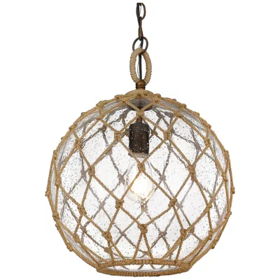 Golden Lighting Haddoc 13 3/4" Wide Burnished Chestnut Pendant Light In Neutral