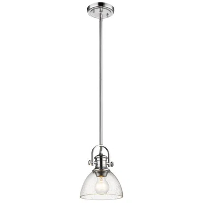 Golden Lighting Hines 1-light Mini Pendant In Silver
