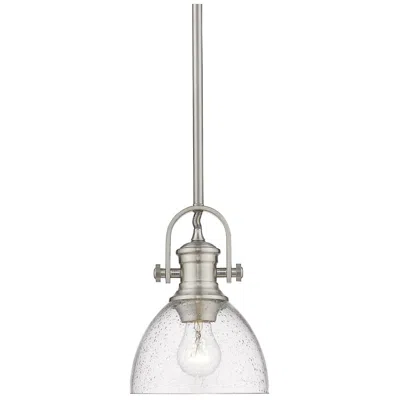 Golden Lighting Hines 7" Wide Pewter Mini Pendant Light