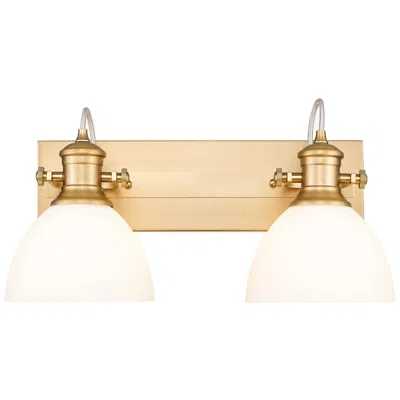 Golden Lighting Hines 8 3/4" High Brushed Champagne Bronze 2-light Sconce