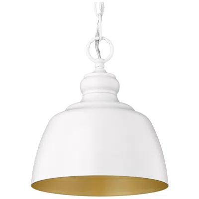Golden Lighting Holmes 9" Wide Matte White Dome Mini Pendant