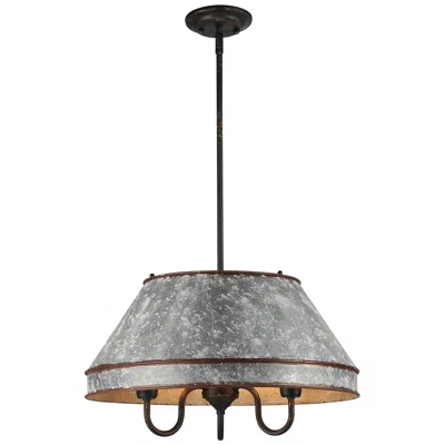 Golden Lighting Jasper 21" Wide Antique Black Iron 3-light Chandelier