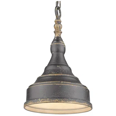 Golden Lighting Keating 9 1/4" Wide Antique Black Iron Mini Pendant