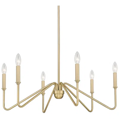 Golden Lighting Kennedy 29 3/4" Champagne Bronze 6-light Chandelier
