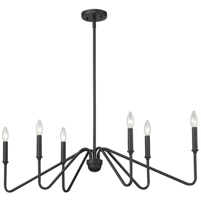 Golden Lighting Kennedy 36 3/4" Wide Linear Pendant In Natural Black