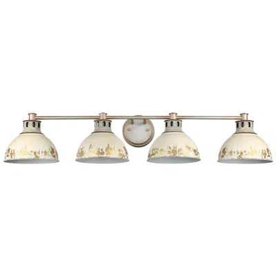 Golden Lighting Kinsley 39 1/2"w Aged Galvanized Steel 4-light Bath Light