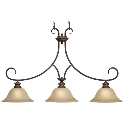 Golden Lighting Lancaster 36" Rubbed Bronze Island Light Pendant