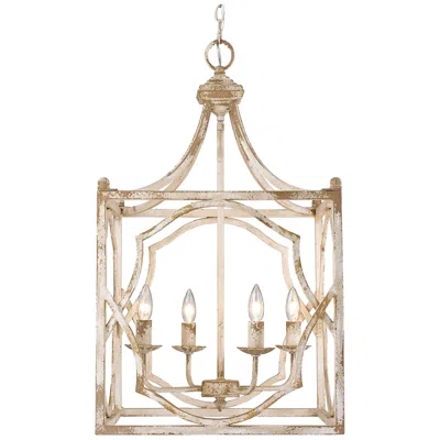 Golden Lighting Laurent 18" Wide Antique Ivory 4-light Pendant