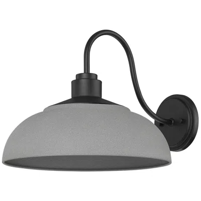 Golden Lighting Levitt 13 5/8" Wide Outdoor Wall Light In Natural Black With Natural G