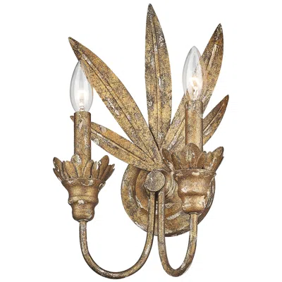 Golden Lighting Lillianne 9 1/8" Wide Wall Sconce In Heirloom Gold