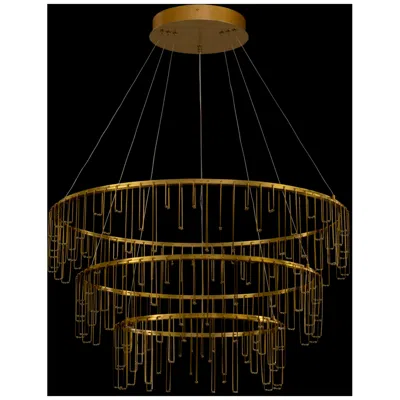 Golden Lighting Lucerna 3 Tier - Led Chandelier In Stainless Steel Gold