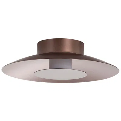 Golden Lighting Luma Led Flush Mount - 12" In Coffee Silver With Coffee Silver Shade
