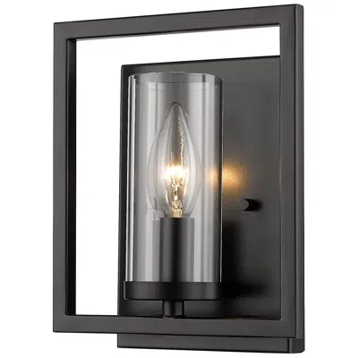 Golden Lighting Marco 8 1/2" High Matte Black Metal Wall Sconce