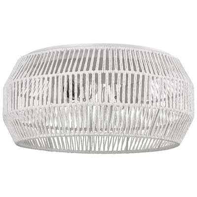Golden Lighting Marlee 14 1/4" Wide Matte White Drum Ceiling Light