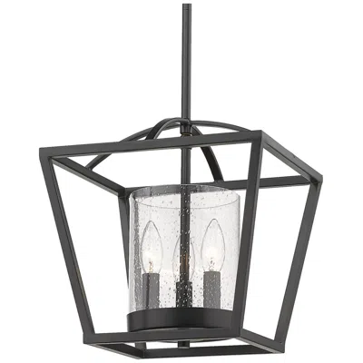 Golden Lighting Mercer 11 3/4" Wide Matte Black 3-light Mini Pendant