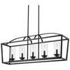 Golden Lighting Mercer 38 1/4" Matte Black 5-light Island Pendant In Black