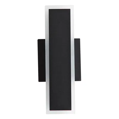 Golden Lighting Obsidian Led 12" Wall Sconce - Outdoor In Sand Black
