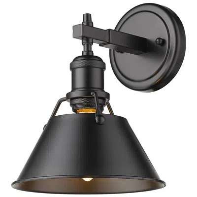 Golden Lighting Orwell 10" High Matte Black Wall Sconce