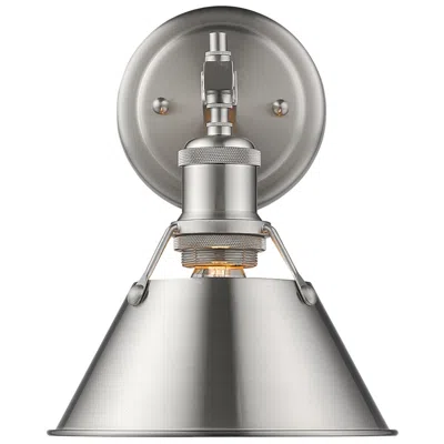 Golden Lighting Orwell 10" High Pewter Wall Sconce