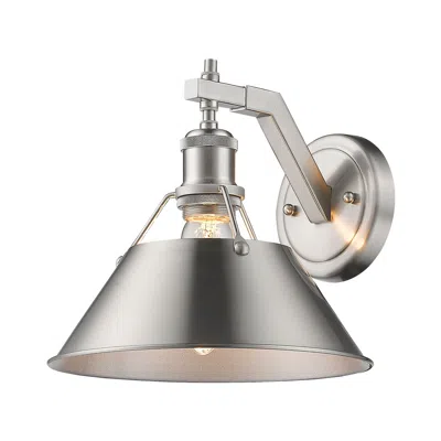 Golden Lighting Orwell 10" Wide 1-light Wall Sconce In Pewter