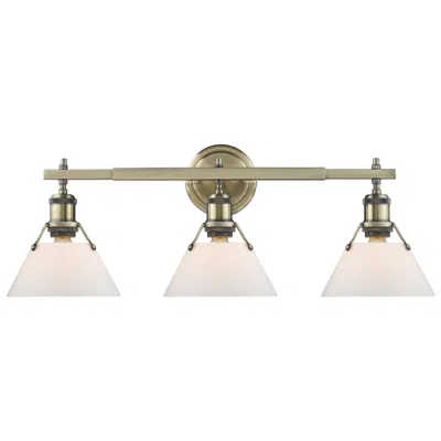 Golden Lighting Orwell 27 1/4" Wide Aged Brass 3-light Vanity Bath Light