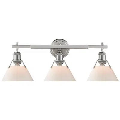 Golden Lighting Orwell 27 1/4" Wide Pewter 3-light Vanity Bath Light