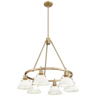 Golden Lighting Orwell 29" Wide Brushed Champagne Bronze 6-light Chandelier In Gold