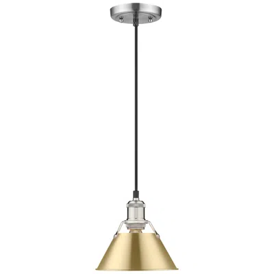 Golden Lighting Orwell 7 1/2" Wide Pewter And Champagne Bronze Mini Pendant