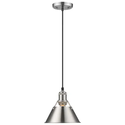 Golden Lighting Orwell 7 1/2" Wide Pewter Mini Pendant
