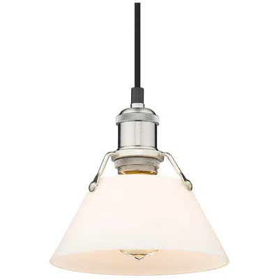 Golden Lighting Orwell 7 1/2" Wide Pewter Mini Pendant With Opal Shade