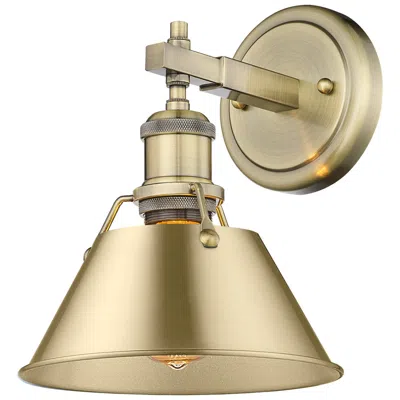 Golden Lighting Orwell 7 1/2" Wide Wall Sconce In Aged Brass With Brushed Champagne Br