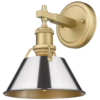 Golden Lighting Orwell 7 1/2" Wide Wall Sconce In Brushed Champagne Bronze With Chrome