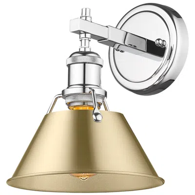 Golden Lighting Orwell 7 1/2" Wide Wall Sconce In Chrome With Brushed Champagne Bronze