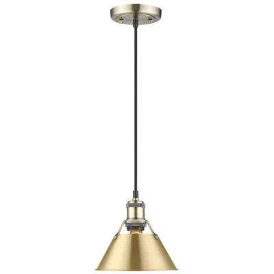 Golden Lighting Orwell 7 1/2"w Aged Brass And Champagne Bronze Mini Pendant