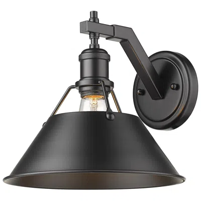 Golden Lighting Orwell 9 3/4" High Matte Black Wall Sconce